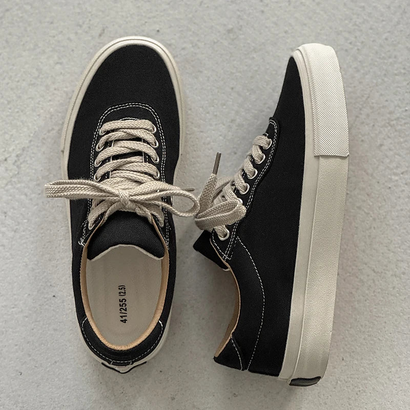 Men's Casual Canvas Shoes Four Seasons New Breathable Light Soft Sole Comfortable Board Shoes Fashion Versatile Walking Sneakers