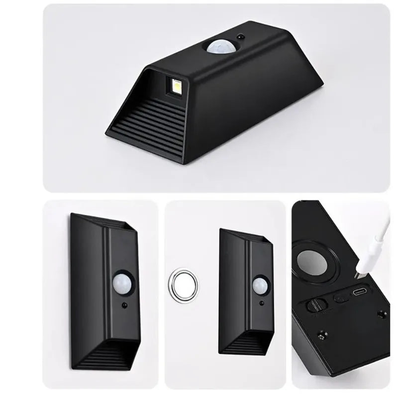 Rechargeable Intelligent Human Body Induction Wireless Remote Control Wire-free Magnetic LED Wall Lamp Suitable for Passageway