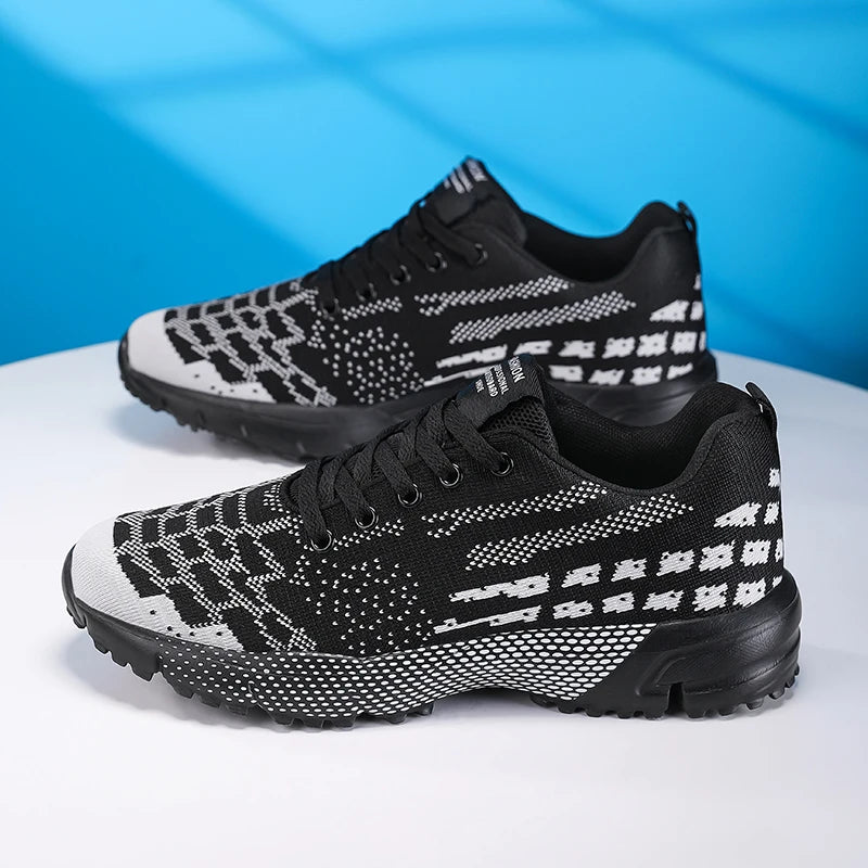 Mens Running Shoes Lightweight Breathe Mesh Casual Training Sneakers Thick Sole Cushioning Trendy Tennis Shoes for Man