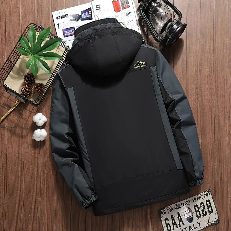 New Winter Lightweight Men's Windbreaker Sports Casual Coat, Blue Waterproof Jacket (this Jacket Has A Fleece-lined Version)