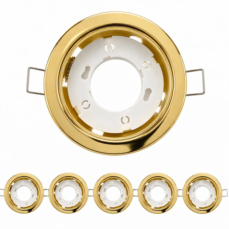 ចង្កៀងពិដាន JOYINLED 1/2/6PCS GX53 LED Downlight ស៊ុមសម្រាប់ដាក់ចង្កៀងពិដានរាងមូល ទំហំ 105mm សម្រាប់ដាក់ចង្កៀង ពណ៌ខ្មៅ