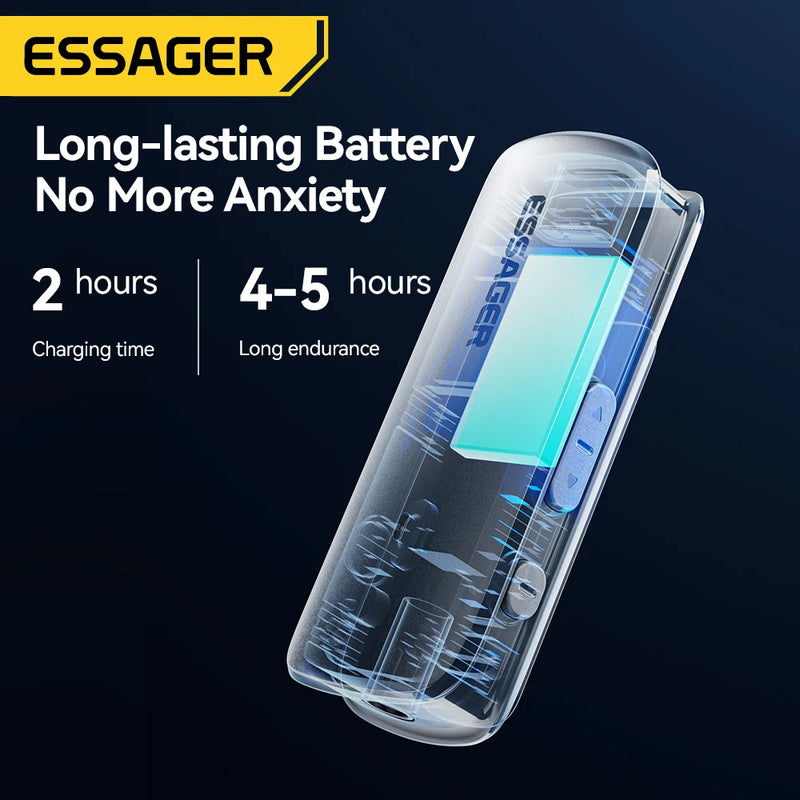 អាដាប់ទ័រប៊្លូធូស Essager 5.3 ប្រភេទ-C ខ្សែអូឌីយ៉ូ 3.5mm រន្ធដោតកាត TF អាដាប់ទ័រប៊្លូធូសពហុមុខងារសម្រាប់ទូរស័ព្ទថេប្លេតកុំព្យូទ័រយួរដៃ