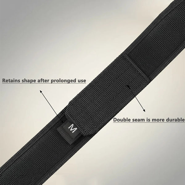 TUSHI New 3.8cm Tactical Inner Belt for Men Premium Nylon Rigid Hook & Loop Straps 105cm to 125cm Unbuckled Belt Male Waistband