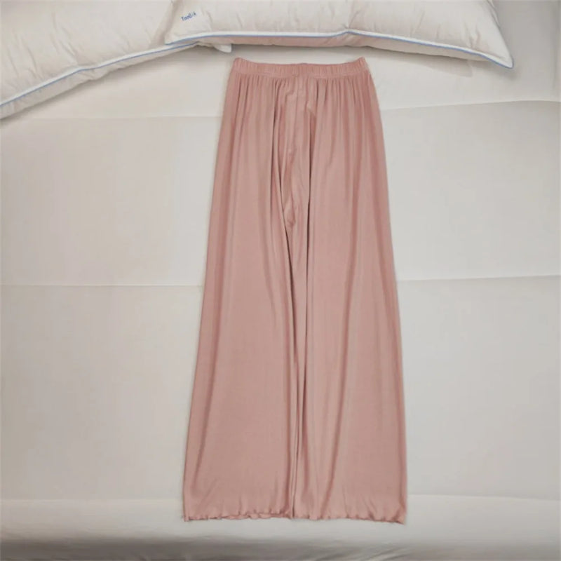 Pajama Pants Sleepwear Women Loungewear Spring Summer Lounge Bottoms Elastic Waist Home Pants Pajama Homewear Loose Trousers