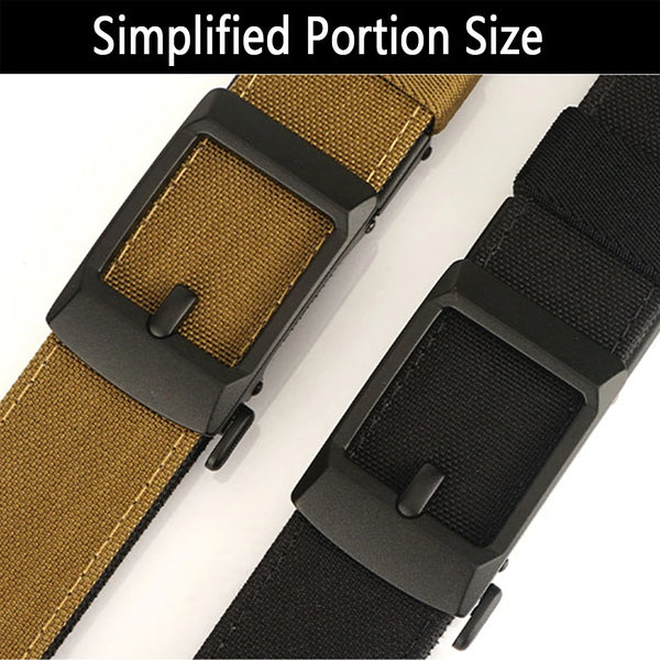 TUSHI New Military Belt For Men Sturdy Nylon Metal Automatic Buckle Police Duty Belt Tactical Outdoor Girdle IPSC Accessories