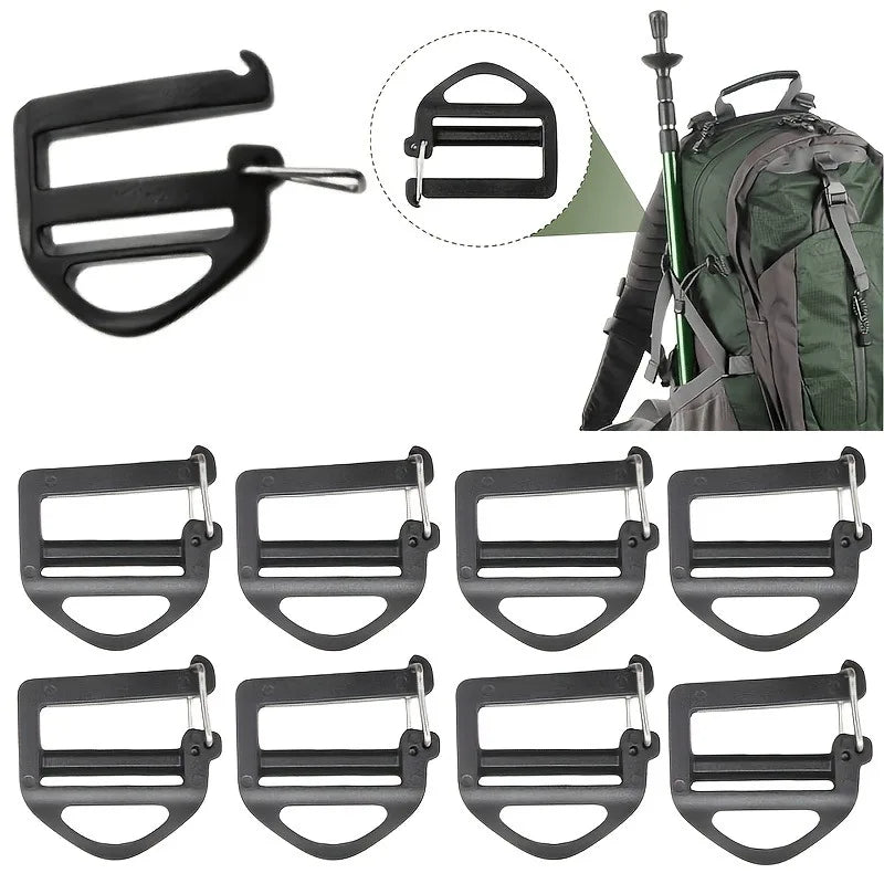 6pcs/12pcs Adjustable Slider Buckle Webbing Clip Quick Release Fastener Backpack Strap Buckle for Outdoor Hiking Repair.
