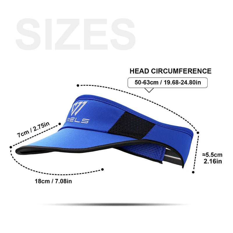WRELS Cooling Stretchy Visor Men Mesh Baseball Cap Summer Outdoor Sports Cap Lightweight Running Sun Protection Visor No Slip Ca