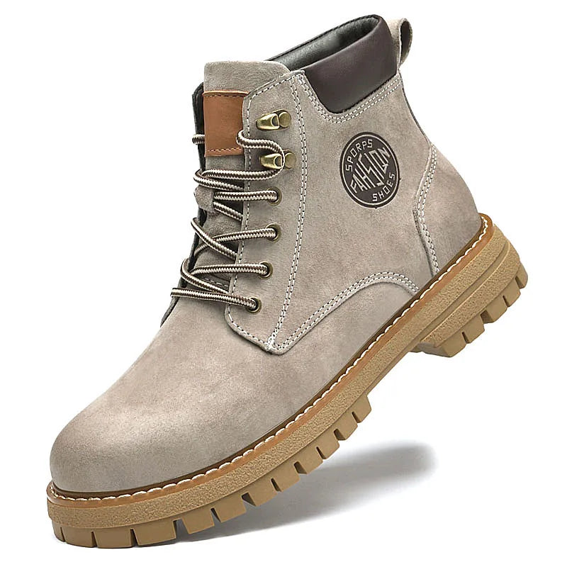 Winter Mens Suede Leather Boots For Men High Quality Ankle Boots Botas Hombre Cuero Size 37-46 Dropshipping