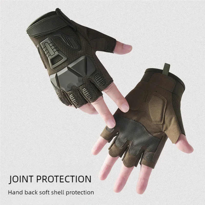 Motorcycle riding gloves men's tactical gloves half finger outdoor non-slip protective sports training military Cycling gloves