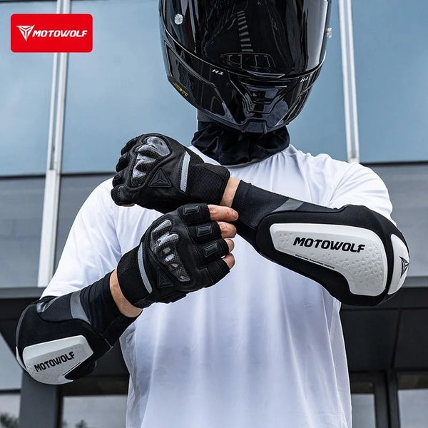 Motowolf បន្ទះការពារកែងដៃម៉ូតូថ្មី ដៃអាវការពារកែងដៃសម្រាប់ជិះកង់ និងម៉ូតូ ការពារកែងដៃសម្រាប់អ្នកជិះម៉ូតូ