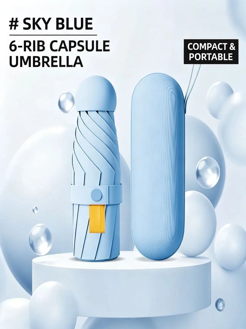 Compact Mini Pocket Umbrella, Aesthetic Portable Parasol, Dual Use For Sun Protection And Rainproof Outdoor Travel