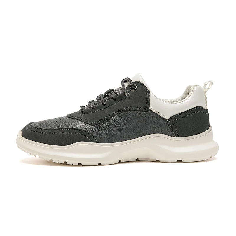 Men Sneakers High-quality Leather Comfort Wear-resistant Daily Commuting Leisure Shoes New Flat Bottom Anti Slip Fitness Shoes