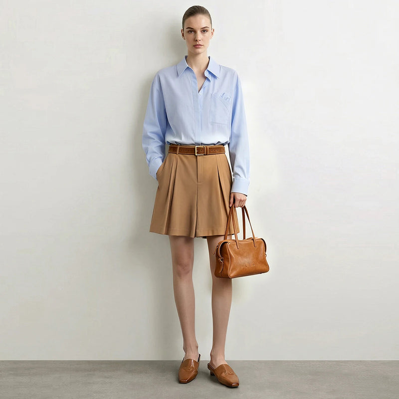 Amii Loose Fit Women Shorts 2026 Summer Wide Leg Pants Pleated Elastic Casual Bottoms Comfortable Office Lady Clothing 12623084