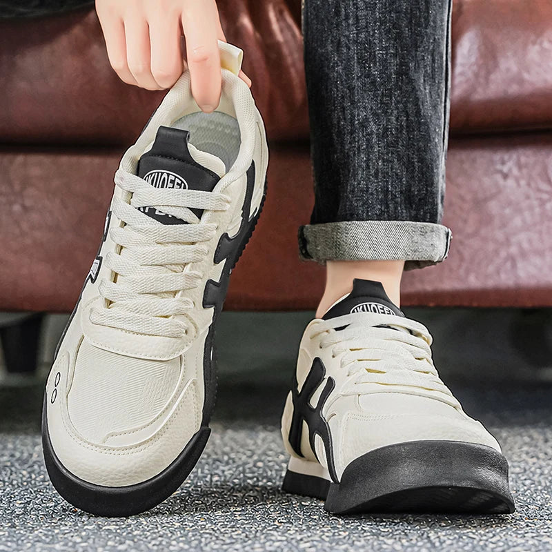 Men's flat casual sports shoes four seasons breathable lightweight soft-sole Outdoor walking shoes fashion running sports shoes