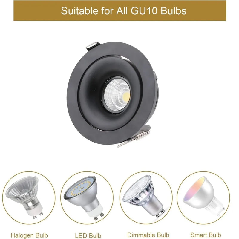 JOYINLED 1/5PCS Recessed Downlight Frame LED Ceiling Fixtures Downlight GU10 MR16 Ceiling Spot Lights Fitting Fixture