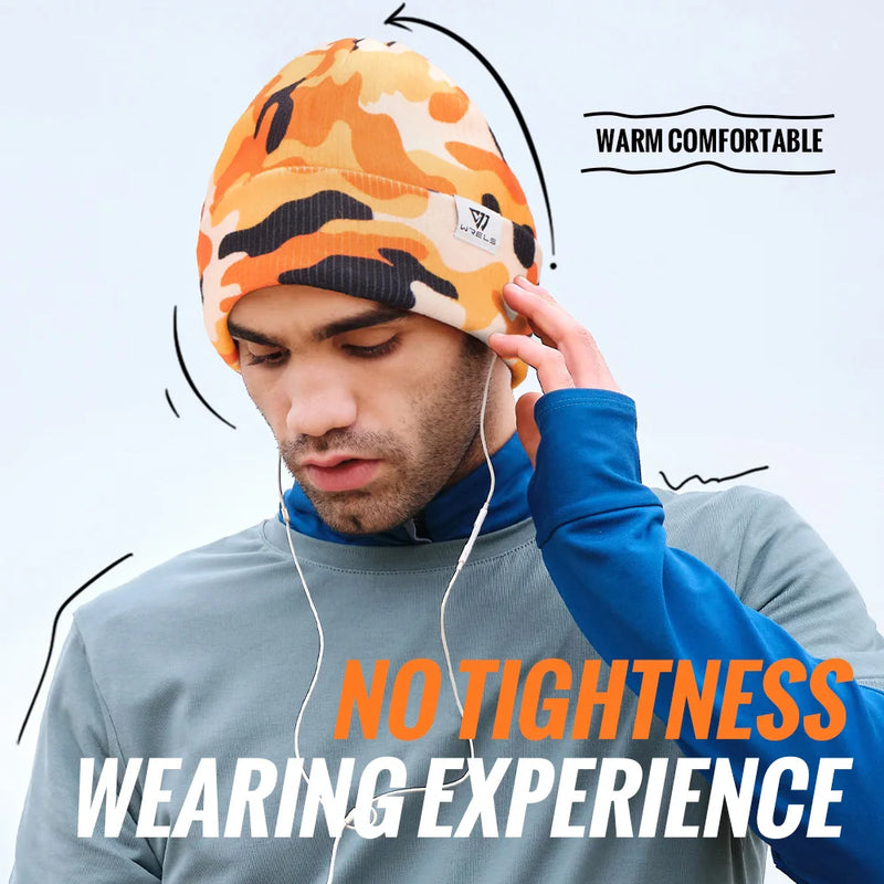  WRELS Winter Warm Knitting Hats Soft Thick Windproof Knit Beanie Hat for Skiing Running Outdoor Sports Skull Cap Beanies Hats