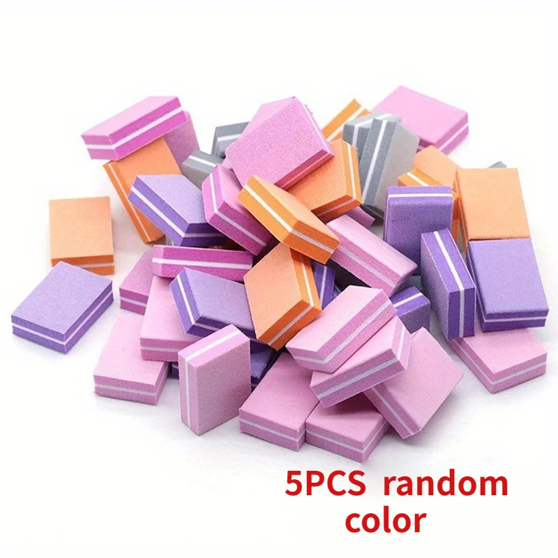 5/10pcs Mini Nail Buffing Blocks, Dual-Sided Sanding Files, Polishing Manicure Pedicure Tools, for Shaping And Smoothing