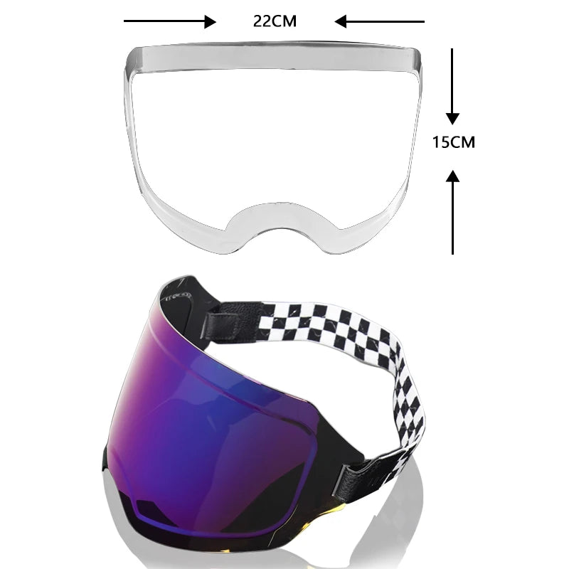 Special Link, ORZ-729 Retro Full Face Helmet lens, PC material, some night vision