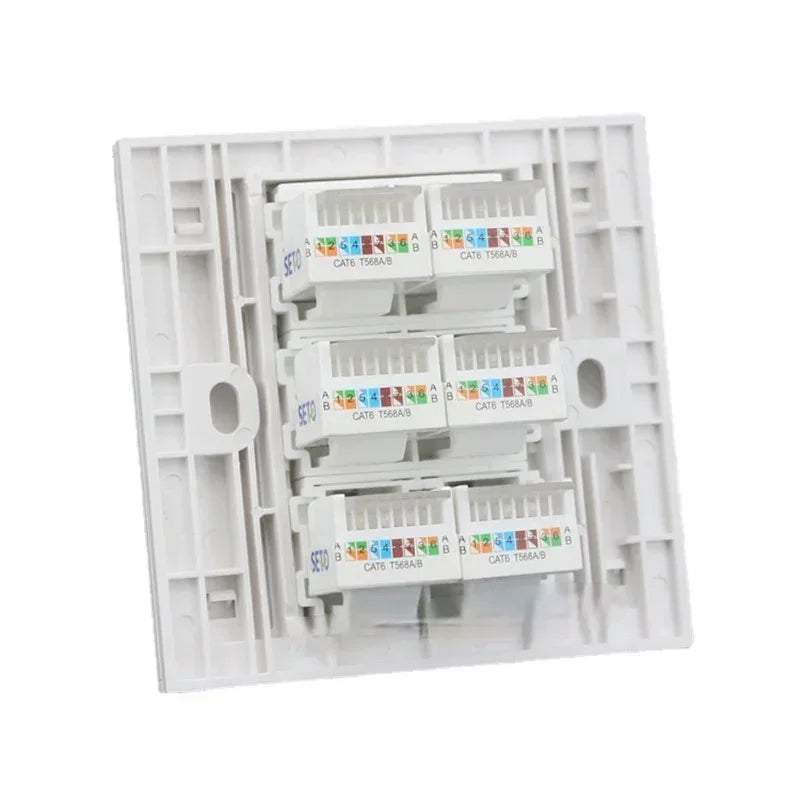 Model 86 six giga6 type network socket 6 no-hit RJ45 network cable module CAT6 computer wall panel, computer socket panel