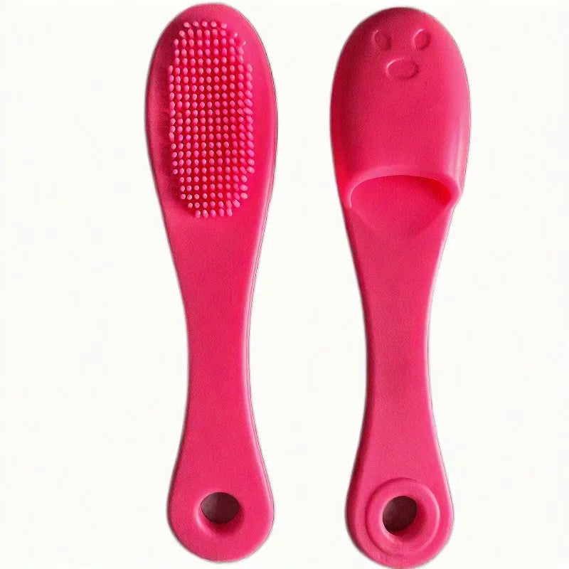 2pcs Silicone Finger Exfoliating Blackhead Brush Pore Cleansing Scrubber,for Nose Facial Deep Cleaning- Soft,Gentle and Elastic.