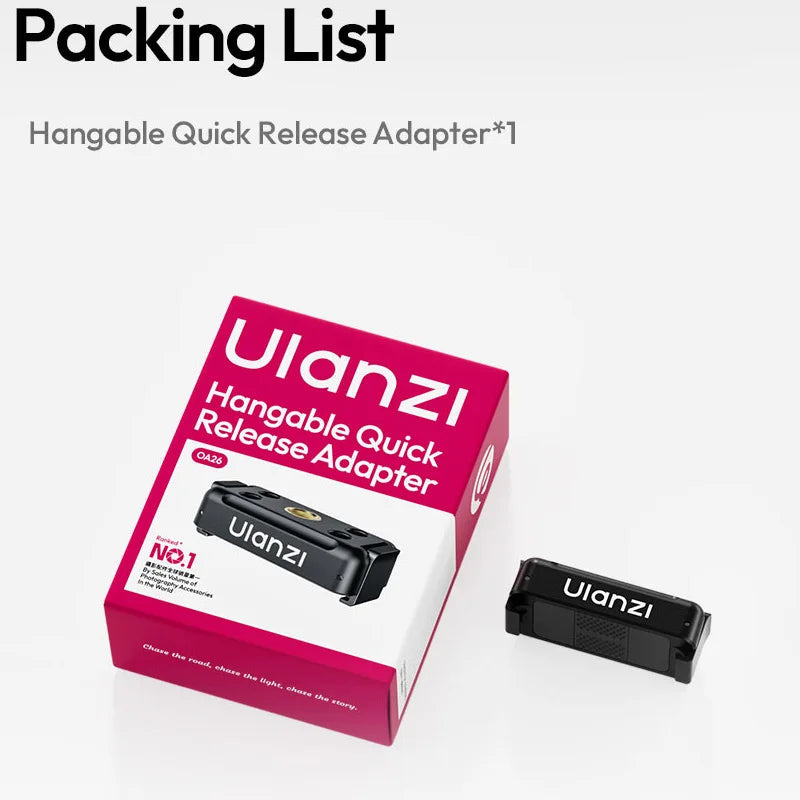 Ulanzi OA-26 ឧបករណ៍ភ្ជាប់រហ័សសម្រាប់ DJI Action 6 Nano ជាមួយវីស 1/4" ម៉ោនម៉ាញេទិកជើងកាមេរ៉ាសម្រាប់ Vlog Live