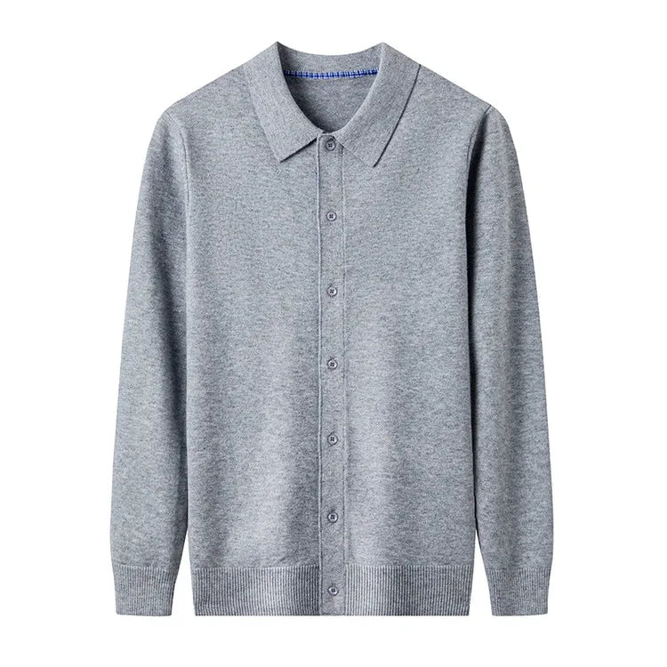 Men's Casual Cardigan Sweater - Button Front Design, Soft Knit Fabric for Daily Office Wear, 6 Colors Available