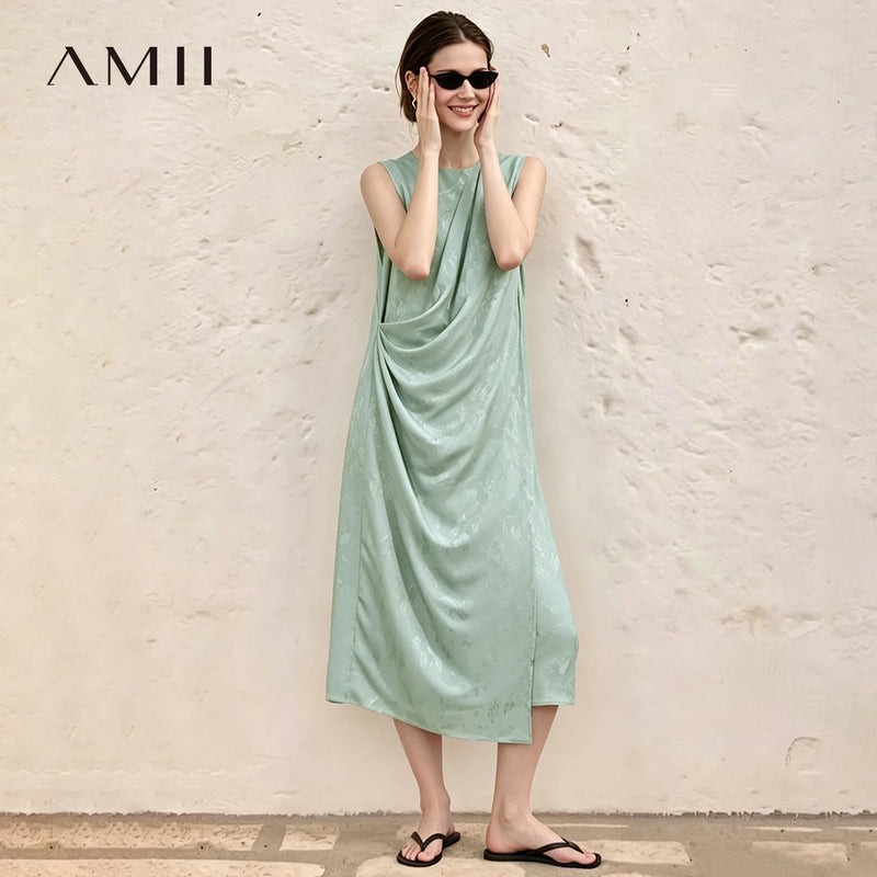 រ៉ូប Amii នារី រដូវក្ដៅ ឆ្នាំ២០២៦ រ៉ូបថ្មី កអាវបែបចិន Jacquard រាងអក្សរ O រចនាបែបឆើតឆាយ ដៃអាវវែង រ៉ូបធម្មតាសម្រាប់នារី 12652059