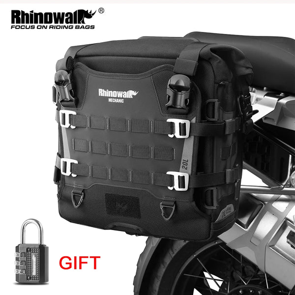 កាបូបចំហៀងម៉ូតូ RhInowalk 20L/35L ប្រឆាំងនឹងការរង្គើ ការពារទឹកជ្រាប បញ្ចេញរហ័ស វ៉ាលីសម្រាប់ការធ្វើដំណើរ ប្រឆាំងនឹងចោរកម្ម