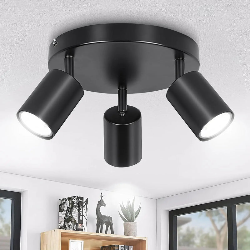 ភ្លើងពិដាន LED ទំនើប JOYINLED GU10 ភ្លើងពិដានចំណុចពណ៌ខ្មៅ សន្សំសំចៃថាមពល សម្រាប់បន្ទប់ទទួលភ្ញៀវ បន្ទប់គេង ផ្ទះបាយ ងាយស្រួលតំឡើង
