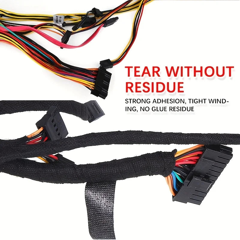 2 Rolls High Temp vehicle Wiring Harness Tape, Flame Retardant Insulation Tape for Engine Exhaust Circuit Repair. motorcycle