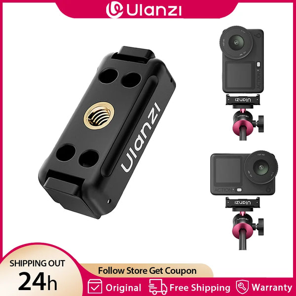 Ulanzi OA-26 ឧបករណ៍ភ្ជាប់រហ័សសម្រាប់ DJI Action 6 Nano ជាមួយវីស 1/4" ម៉ោនម៉ាញេទិកជើងកាមេរ៉ាសម្រាប់ Vlog Live