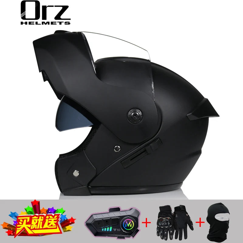 Motorcycle Bluetooth Helmet High Quality Flip Helmet Abs Full Face Motorcycle Helmet Racing Helmet Dot Approved