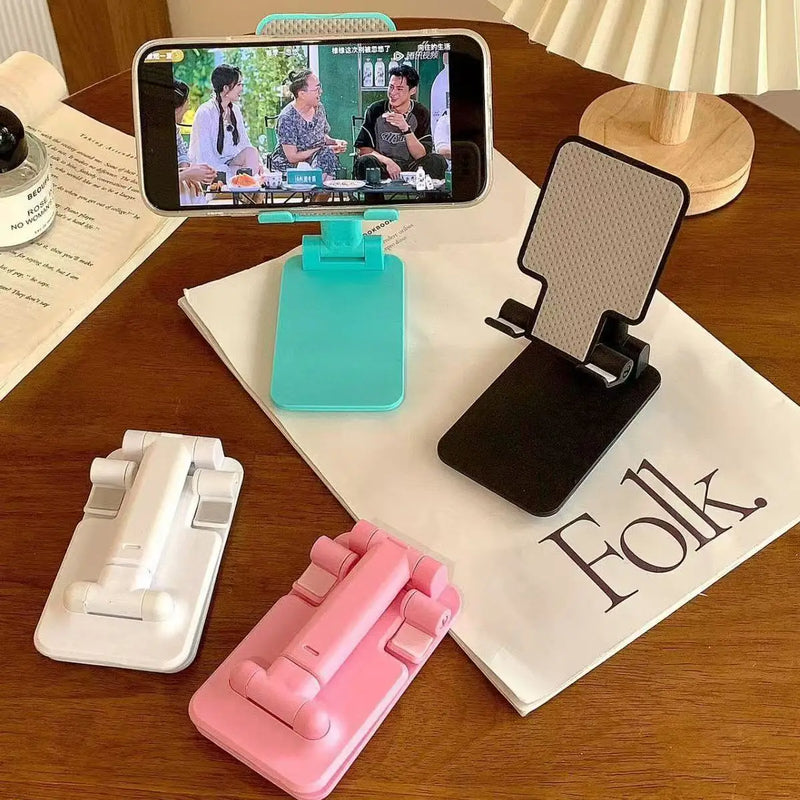 Foldable Desktop Phone Stand Universal Mobile Phone Tablet Holder Bracket for Live Streaming Video Shooting Portable Desk Suppor
