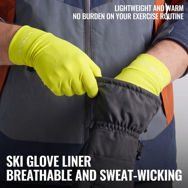 WRELS Sports Gloves Anti‑Slip Touch Screen Gloves Running Cycling Driving Hiking Winter Men Women Outdoor Thermal Glove Liners
