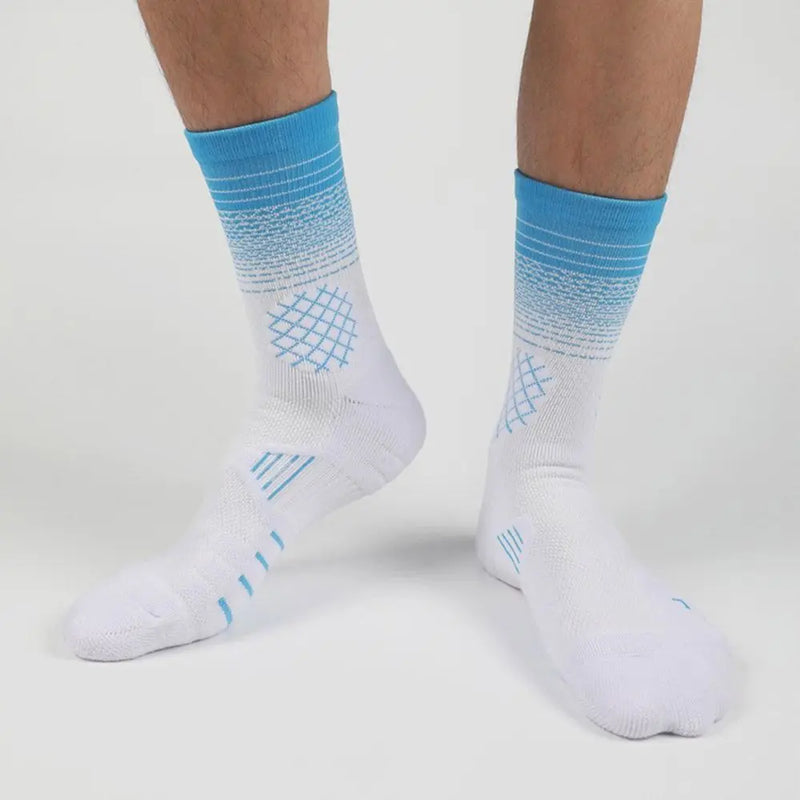 WRELS 1/2/3 Pairs Basketball Socks Cushioned Compression Crew Athletic Socks Arch Support Moisture Wicking Running Sports Socks