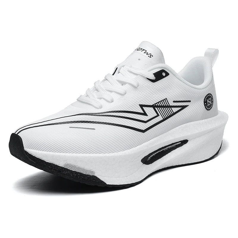Men Women light running shoes four seasons thick sole outdoor casual racing sneakers couple fashion breathable speed sports shoe