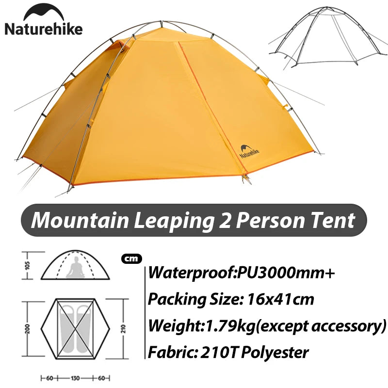 Naturehike 2026 New Mountain Leaping Ultra Light Outer Skeleton Hiking Tent with Entrance Hall Outdoor Portable Hiking Tent