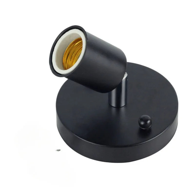 ចង្កៀងជញ្ជាំង JOYINLED Retro E27 ដែលអាចលៃតម្រូវបាន 180 ដឺក្រេ រន្ធដោតអំពូលដែក ចង្កៀងជញ្ជាំងបែប Vintage សម្រាប់បន្ទប់គេង បន្ទប់បរិភោគអាហារ