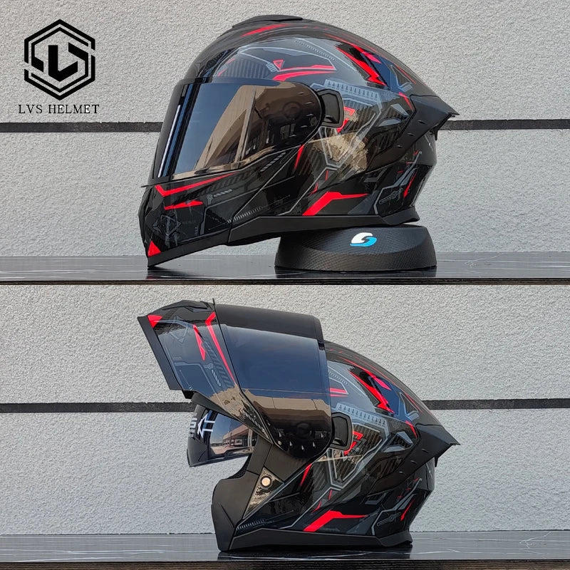 Motorcycle helmet modular flippable helmet cascos para motos built-in sunshade lens caps de moto full face helmet DOT approved