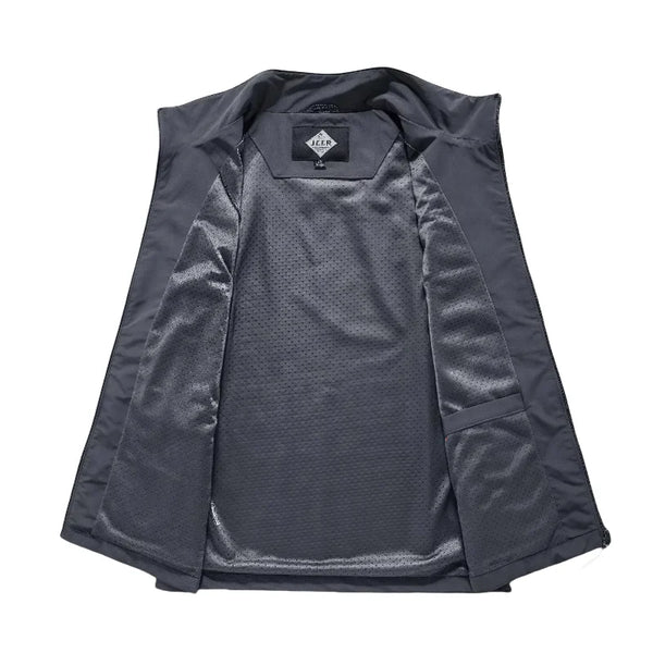 Casual loose plus-size waistcoat Sleeveless vest men's outdoor multi-pocket vest stand-up collar photography vest