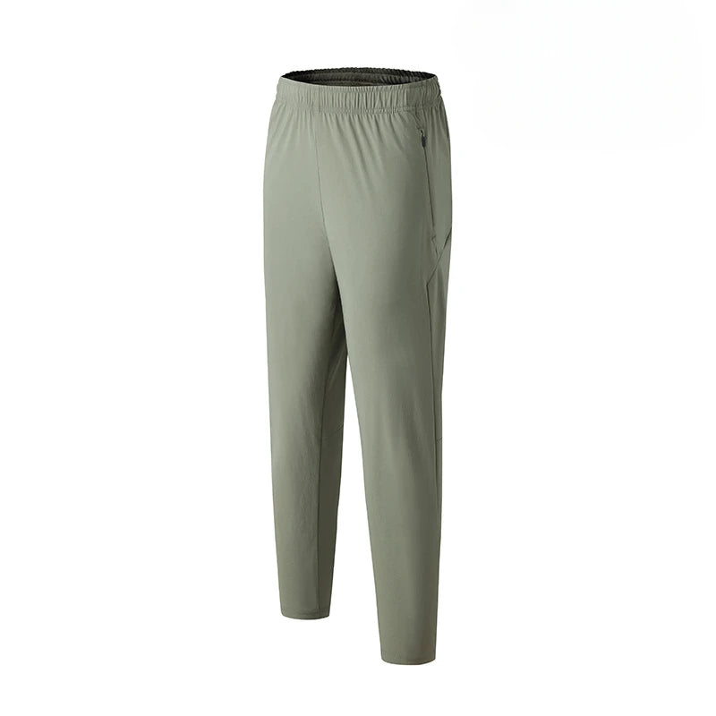 Ω Men's Slim-fit Quick-drying Sports Pants, Thin Ice Silk Outdoor Running Fitness Yoga Leisure Training Long Pants for Summer