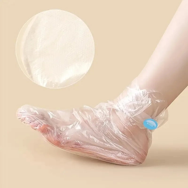 100pcs Disposable Foot Mask Film/Plastic Foot Cover/Hot Wax Boot Bag/Waxing Film, for Foot. Disposable foot mask.
