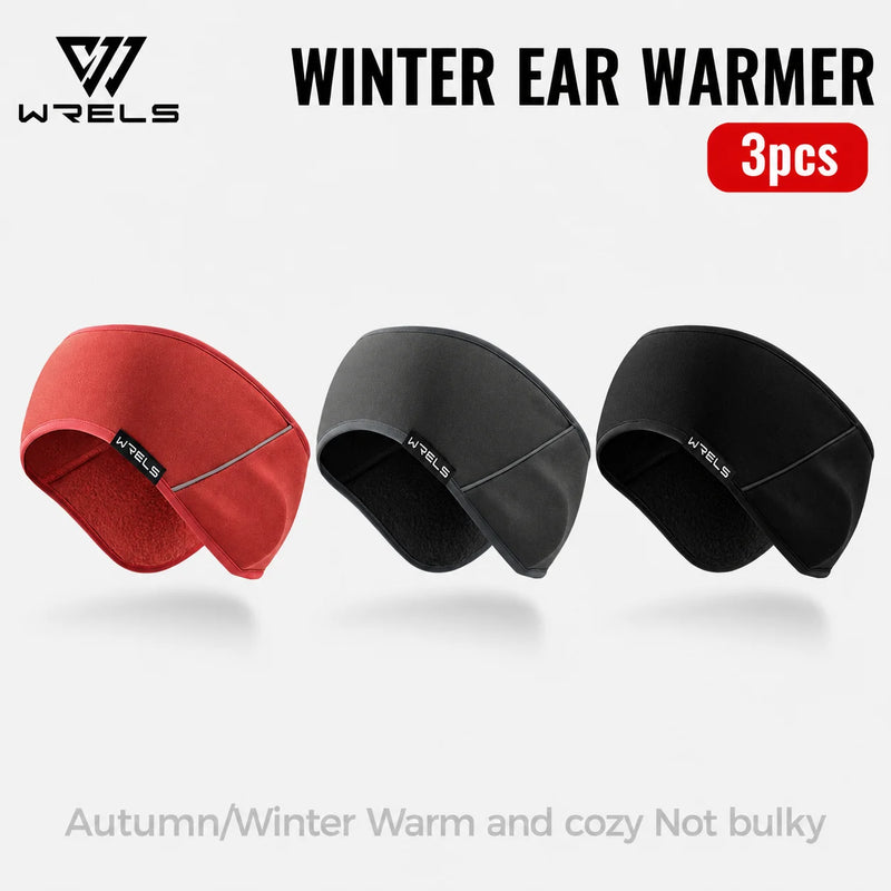 WRELS Ear Muffs Fleece Thermal Ear Covers Headband Reflective Windproof Winter Outdoor Men Women Running Ski Cycling Ear Warmer