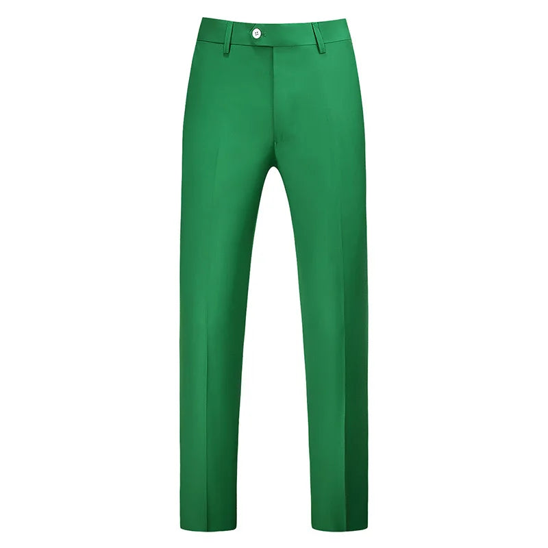2026 New Men's Middle Waist Pants, 25 Color Choice, Elegant Office Men Trouser, Modest Green Pink Yellow Asian Size M-6XL