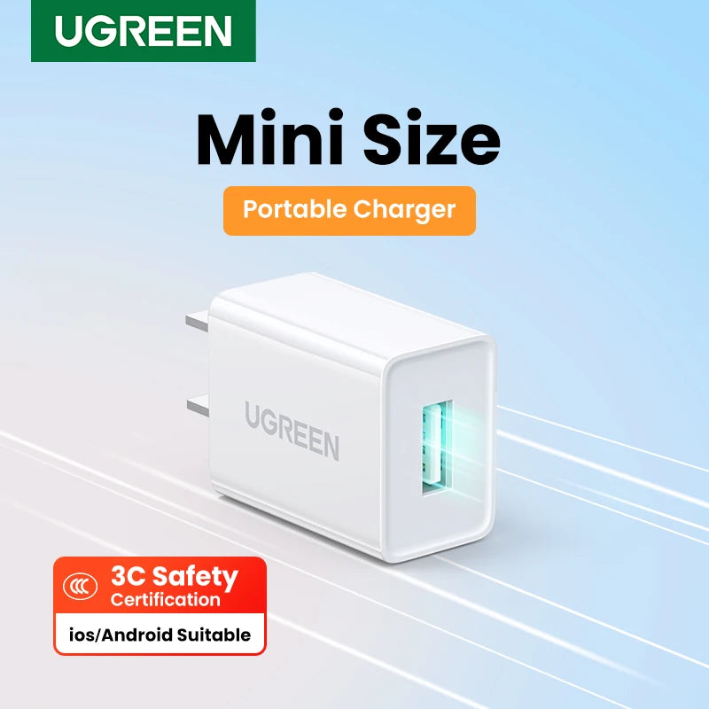 【US Plug】UGREEN 5V 1A USB Charger for iPhone 18 17 16 Pro Max Fast Wall Charger for Samsung S26 Xiaomi Mobile Phone Charger