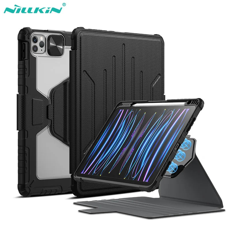 NILLKIN For iPad Pro 12.9 inch Case Magnetic Case For iPad Air 13 11 2024 for iPad 10th Generation Multifunctional Leather Case