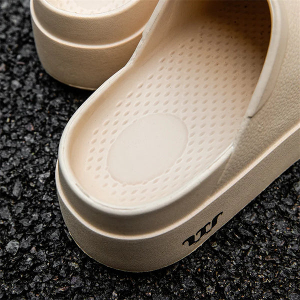 Summer Slides Thick Soles Bottom Platform Slippers Women Height Increase Slippers Cover Toes Sandals EVA Soft Comfortable