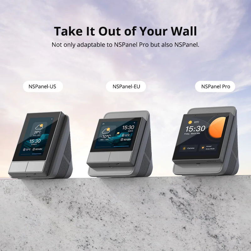 SONOFF NSPanel Pro/NSPanel Enclosure Stand PC V0 Easy Install Dim Gray White to Choose Act as Clock Thermostat