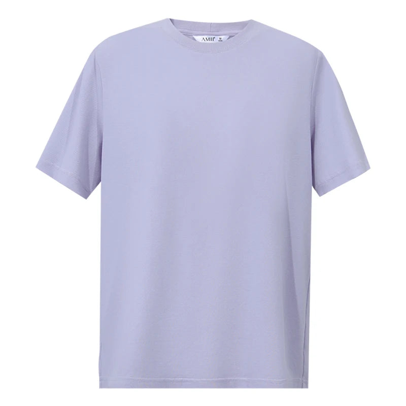 Amii Breathable Women's T-shirt 2026 Summer New Round Neck Short Sleeve Cotton T Shirts Woman Loose Simple Casual Tee 12622207