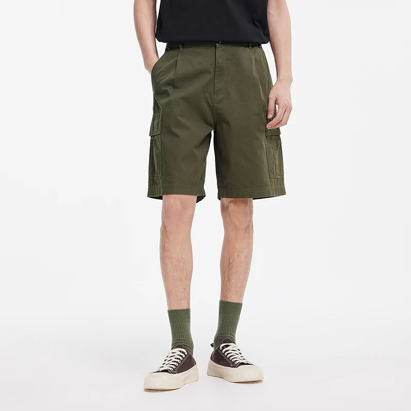Semir Casual Mid-Length Shorts Men Workwear Loose Straight Fit 2025 Summer New Cotton Fashionable Versatile 5-Inch Shorts